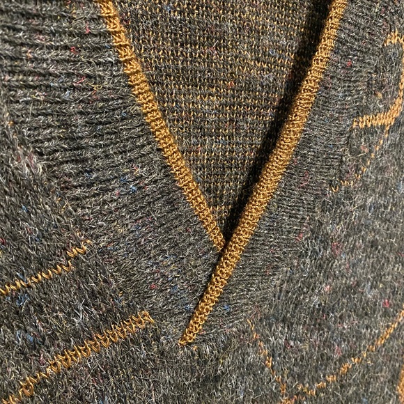 🤡BOGO🤡 Retro CALDWELL Canada Wool Blend Deep V-Neck Pullover Sweater - Mens L - Picture 3 of 11